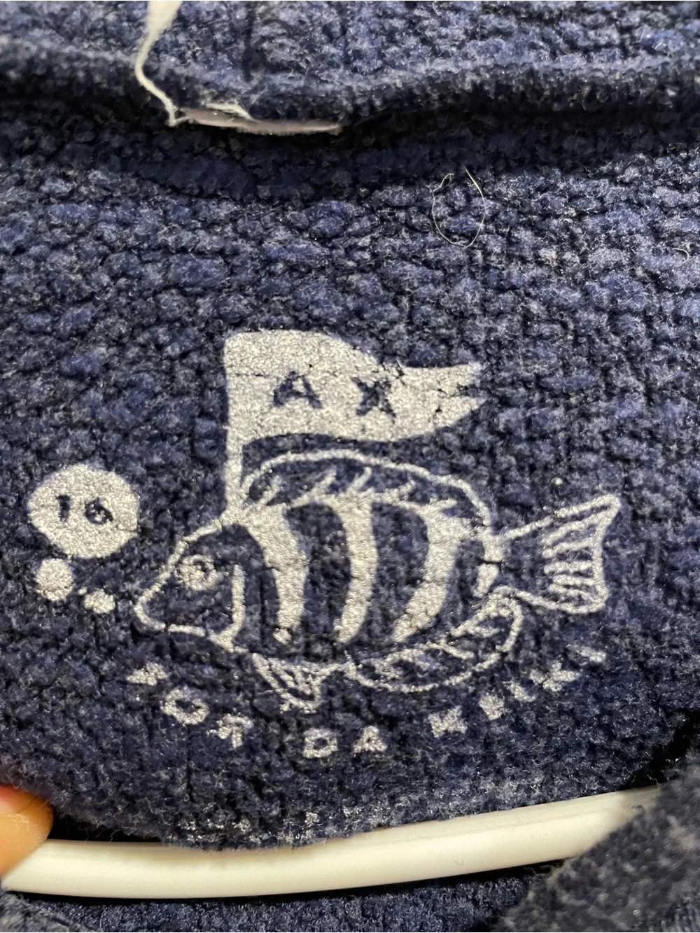 Defend Hawaii Ahi Bangah For Da Keiki Kids Navy Full Zip Hoodie Size 16